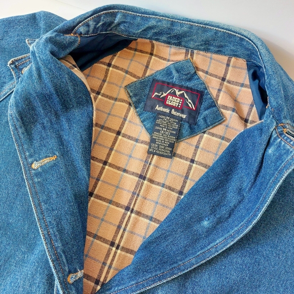 90s Denim Chore Jacket Medium 8/10 Faded Glory Utility Farm Coat - Picture 3 of 7